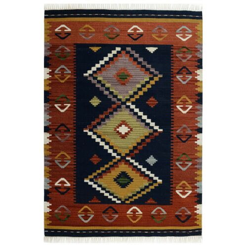 Bakero Kelim classic KL-169 Multi Teppich, Aztekenmuster