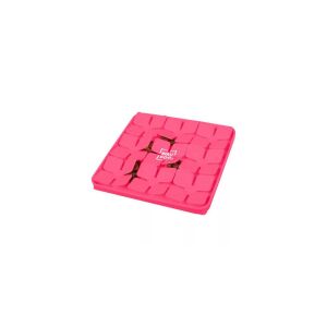 Waudog Silicone Lick Mat - tapadókorongos szőnyeg (szilikon,pink) kutyák és macskák részére (20.5x20.5x1.7cm) 117703501 - Evéslassító kisállat tál