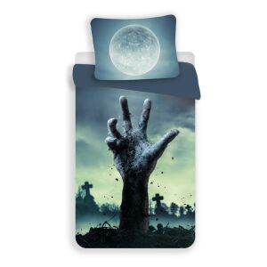 Zombie Moon ágyneműhuzat garnitúra 140x200 cm, Mikroszálas, Zombi kéz mintával - Jerry Fabrics