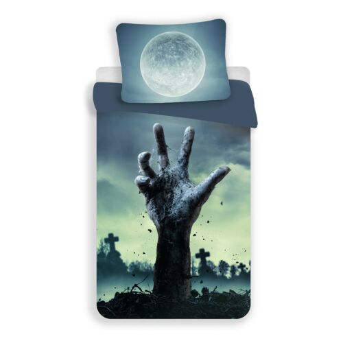 Zombie Moon ágyneműhuzat garnitúra 140x200 cm, Mikroszálas, Zombi kéz mintával