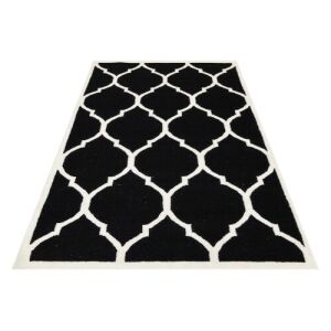 Dywan Bakero Kelim Lara czarny, 120x180 cm, styl marokański - Dom i ogród