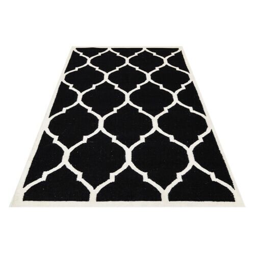 Dywan Bakero Kelim Lara czarny, 120x180 cm, styl marokański