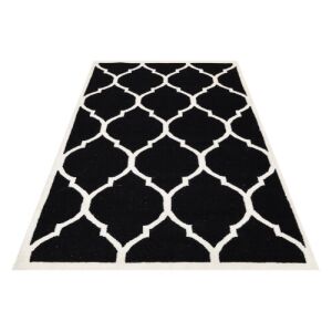 Килим Bakero Kelim Lara черен, 155x240 cm, марокански стил - Декорация