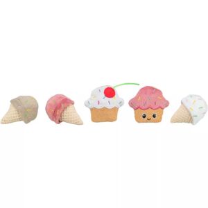 Trixie Játék Fagylalt és Sütemény, Plüss, Macsakmentával, 7cm 120934930 - Trixie