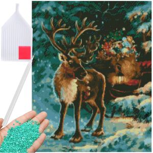 Gyémánt hímzésű rénszarvas karácsonyi szett 5d