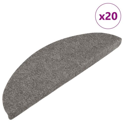 vidaXL 20 db szürke öntapadó lépcsőszőnyeg 65 x 22,5 x 3,5 cm 117794235