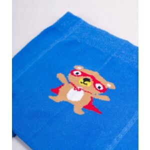 Yo!Club pamut harisnyanadrág fiú (80-86) - kék/fekete/szuperhős maci 117846066 - Yoclub