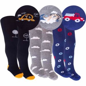 Yo!Club pamut harisnyanadrág fiú (56-62) - sötétkék/piros teherautó 117846077 - Yoclub