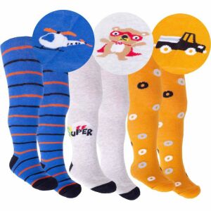 Yo!Club pamut harisnyanadrág fiú (56-62) - kék/fekete/helikopter 117846088 - Yoclub