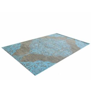 Szögletes nézet a Bakero Kirman világoskék szőnyegről - Bakero