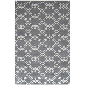 Килим Bakero Riviera сребърен с марокански мотив, 153x244 см - Декорация