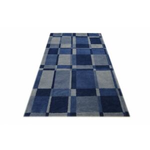 Bakero Maya 83 blauer Teppich, 70x140 cm, geometrisches Muster - Innenarchitektur