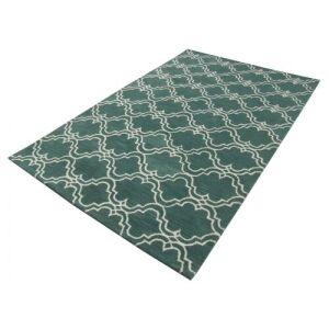 Килим Bakero Riviera тюркоаз, 153x244 см, марокански мотив - Декорация