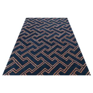 Bakero Stapples dunkelblauer Teppich mit geometrischem Muster, 122x183 cm - Innenarchitektur