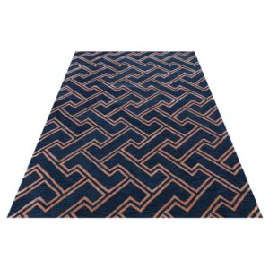 Bakero Stapples ciemnoniebieski dywan z geometrycznym wzorem, 153x244 cm - Projektowanie wnętrz