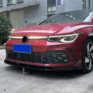 Golf 8/GTI 3-teiliger Frontlippe Glänzend Schwarz AutoVision