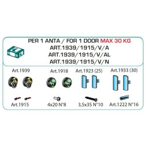 TERNO Dama vasalat szett ráütődő üvegajtóra 30kg 117908197 - Terno