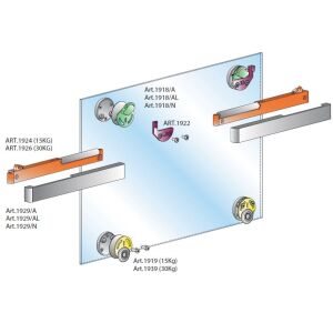 TERNO Dama vasalat szett ráütődő üvegajtóra csillapítással 30kg 118221252 - Terno