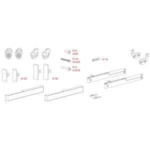 TERNO Dama vasalat szett ráütődő fa ajtóra csillapítással 30kg 117908200 - Terno