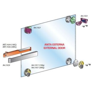 TERNO Dama vasalat szett közézáródó üvegajtóra csillapítással külső 30kg 118221251 - Terno