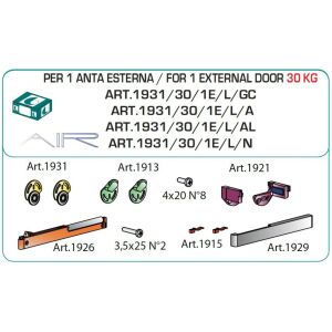 TERNO Dama vasalat szett közézáródó fa ajtóra csillapítással külső 30kg 117908206 - Terno