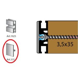 TERNO Dama takaró profil ráütődő ajtóhoz 315/A eloxált 2m 117908211 - Terno