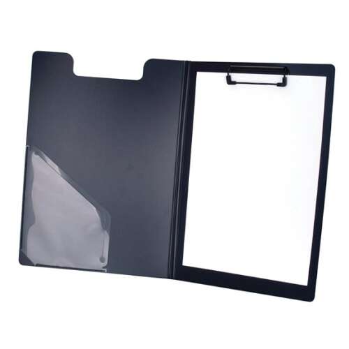 Black A4 Clipboard with Clip and Pocket, VIQUEL