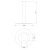 MILADESIGN ST806 asztalláb méretdiagram