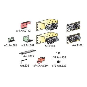 TERNO Star 22 vasalat szett 22mm 2 ajtószárny fék 117912228 - Terno