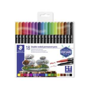 Staedtler Design Journey 18 Dvostranih Permanentnih Olovaka, 0,5 mm i 3,0 mm, razne boje - Marker