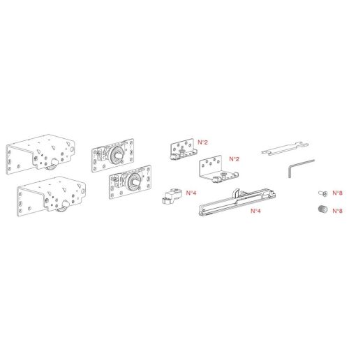 TERNO Base 28-es készlet, 2 szárnyas, 60 kg-os csillapítással