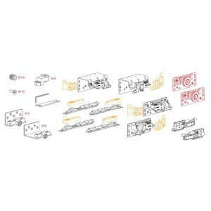 TERNO Comfort 25 vasalat szett 22 - 25mm 3 ajtószárny 4x csillapítás + 2x ütközé 117916246 - Terno