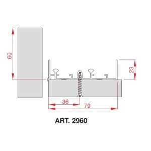 TERNO Comfort felső profil 2960/A 3m elox 117916248 - Terno