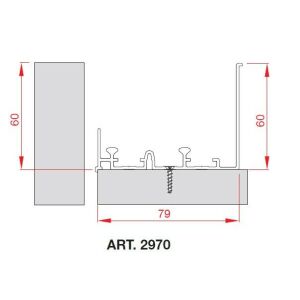TERNO Comfort felső profil 2970/A 3m elox 117916249 - Terno