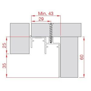 TERNO alsó profil 920/A 3m elox 117916251 - Terno