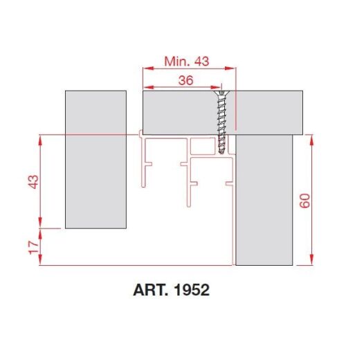 TERNO alsó profil 1952/A 3m elox 117916255