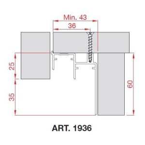 TERNO alsó profil 1936/A 3m elox 117916256 - Terno