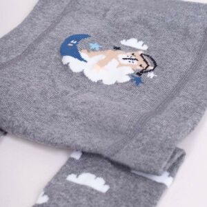 Yo!Club pamut harisnyanadrág fiú (56-62) - szürke/felhőn alvó maci 117966705 - Yoclub