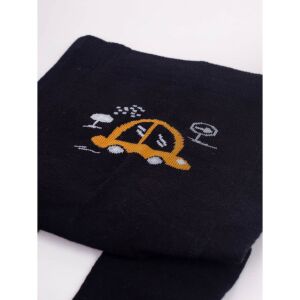 Yo!Club pamut harisnyanadrág fiú (56-62) - fekete/okkersárga kisautó 117966706 - Yoclub