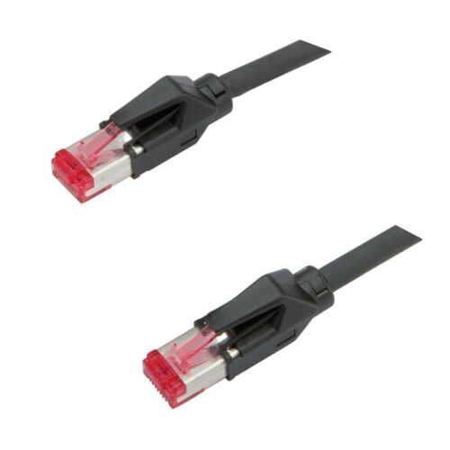 BACHMANN 918.006 CAT 6a Ethernet kábel, 1 méter hosszú, fekete - Bachmann