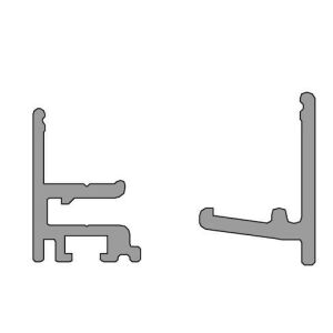 K-TERNO alsó üvegrögzítő 1776/A + 1775/A 1,5m - Terno Scorrevoli