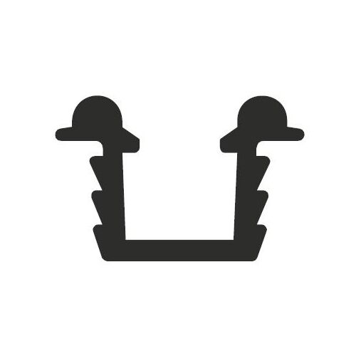 TERNO tolóajtó vasalat, fekete, 1,2m