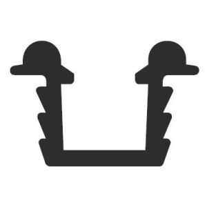 TERNO tolóajtó vasalat, fekete, 3m - Terno