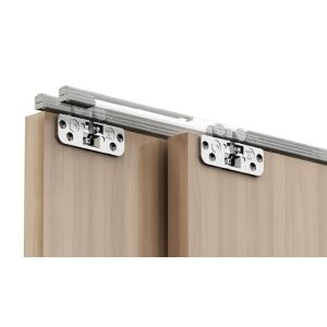 TERNO Living Top tolóajtó vasalat szett 2174/A/1, ezüst, faajtókhoz - Terno