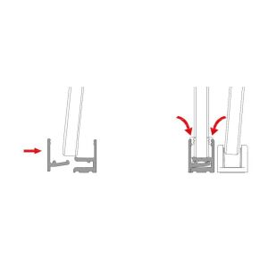TERNO 1776/A üveg rögzítő profil szerelési rajz - Terno