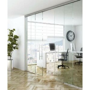 TERNO Solo Vetro üveg tolóajtó rendszer modern irodában - Tolóajtó szerelvény
