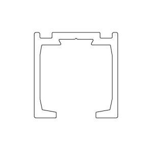 TERNO 2660/A eloxált felső vezető tolóajtókhoz, 1,5m - Terno