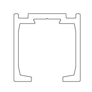 TERNO 2660/A eloxált felső vezető sík tolóajtókhoz, 3m hosszú - Terno