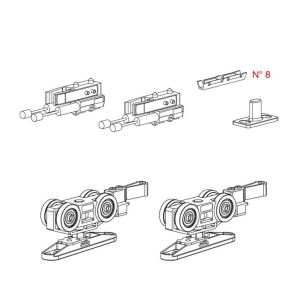 TERNO Step Tolóajtó Vasalatkészlet - 180kg, 1 Szárny 117988855 - Terno