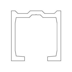 TERNO csúszó ajtó szerelvény profil, 160 kg teherbírás, 3m hossz - Terno